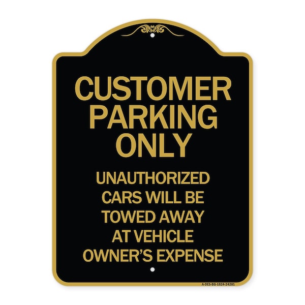 Customer Parking Unauthorized Cars Will Be Towed Away at Owners Expense, A-DES-BG-1824-24201